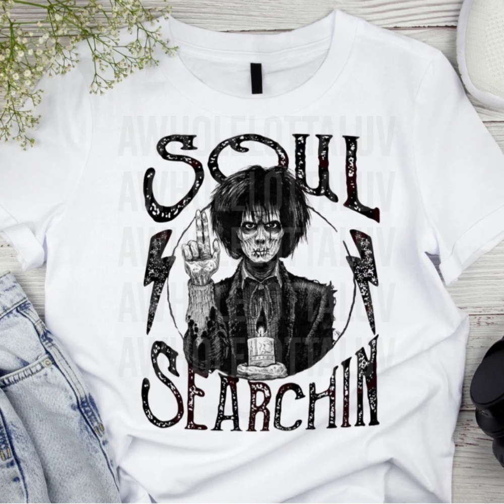 Soul Searchin Skull Graphic Tee | Dark Aesthetic Unisex Shirt